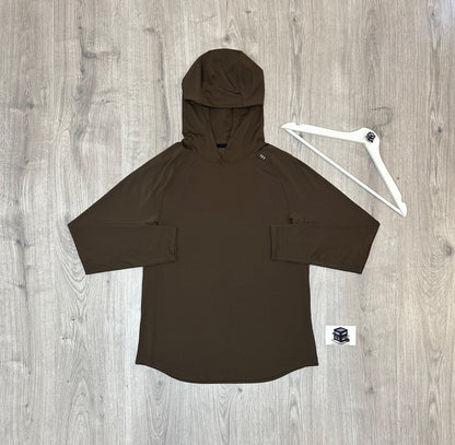 LULULEMON HOODIE TRACKSUIT WALNUT CRUNCH/GREY SIZE SMALL