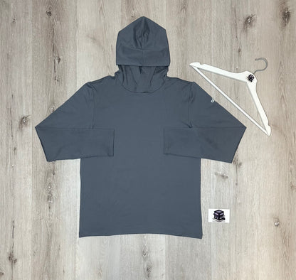ALO CONQUER REFORM HOODIE TRACKSUIT STEEL GREY SIZE MEDIUM