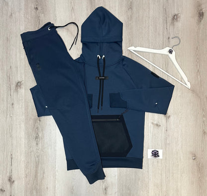 ON RUNNING TECH TRACKSUIT NAVY SIZE MEDIUM