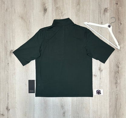LULULEMON SOFT JERSEY HALF ZIP DARK FOREST GREEN