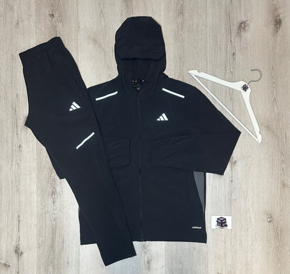 ADIDAS WOVEN CLIMACOOL TRACKSUIT BLACK SIZE LARGE