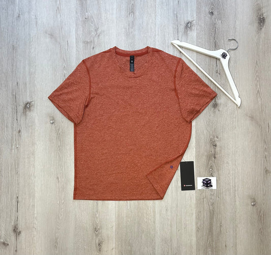 LULULEMON SOFT JERSEY SHORT-SLEEVE SHIRT HEATHERED AUTUMN RUST