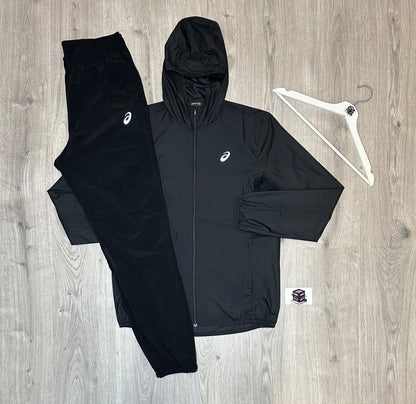 ASICS CORE TRACKSUIT BLACK SIZE MEDIUM