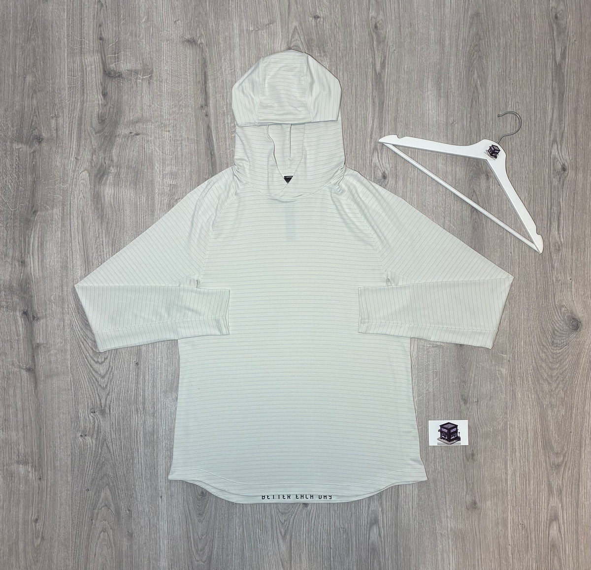 LULULEMON HOODIE TRACKSUIT WHITE/BLACK SIZE LARGE