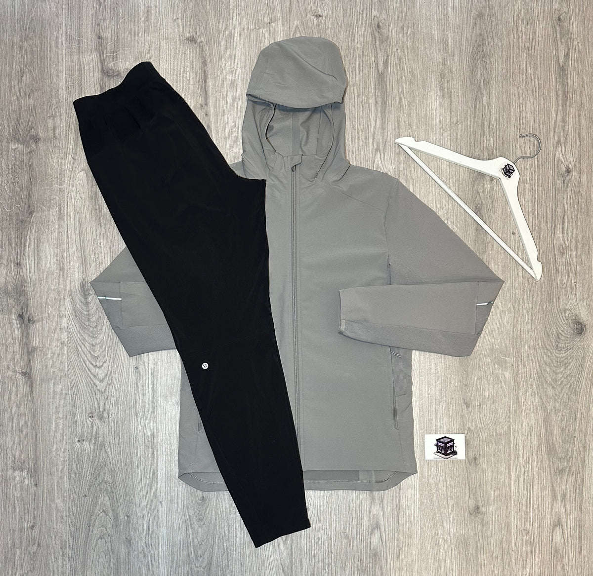 LULULEMON WARP LITE TRACKSUIT GREY/BLACK SIZE MEDIUM