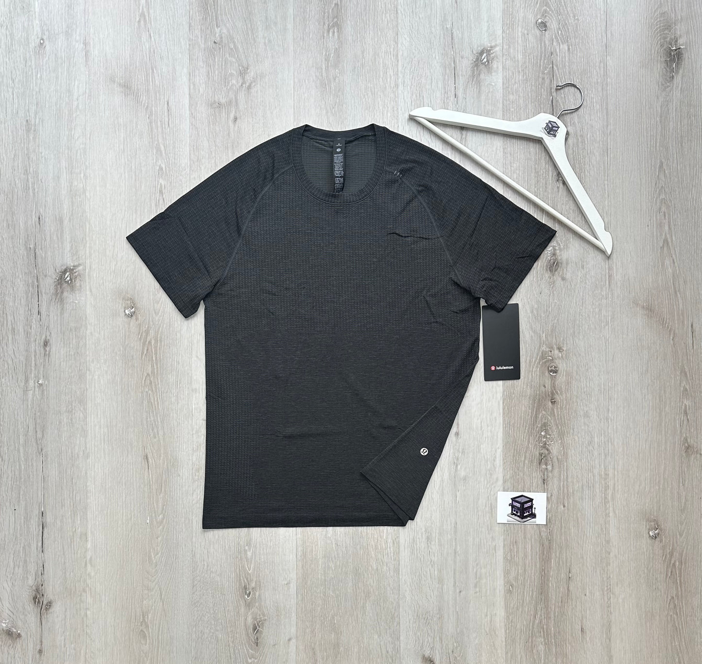 LULULEMON SHORTS & T-SHIRT SET GREY/BLACK