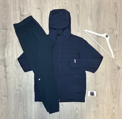 LULULEMON DOWN FOR IT ALL TRACKSUIT NAVY SIZE MEDIUM
