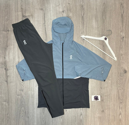 ON RUNNING 3-PIECE CORE TRACKSUIT BLUE/GREY SIZE SMALL