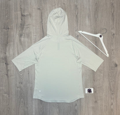 LULULEMON HOODIE TRACKSUIT WHITE/BLACK SIZE LARGE