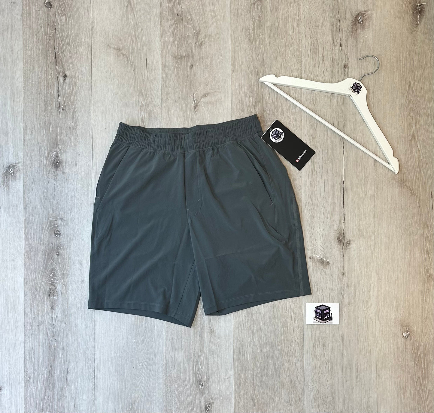 LULULEMON PACE BREAKER SET ONYX GREY