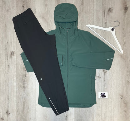 LULULEMON TRACKSUIT GREEN/GREY SIZE LARGE