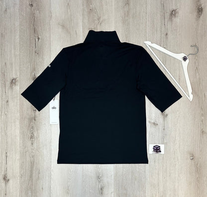 ALO CONQUER 1/4 ZIP REFORM LONG SLEEVE BLACK