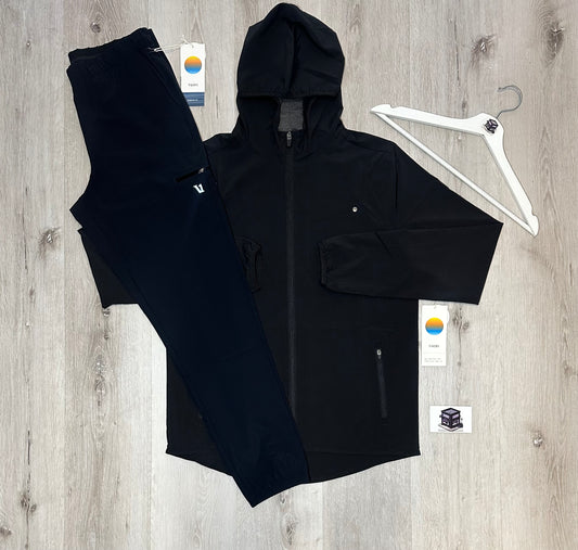 VUORI TRAINER SHELL TRACKSUIT BLACK