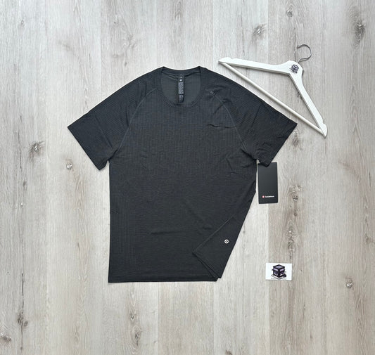 LULULEMON METAL VENT TECH SHORT-SLEEVE SHIRT GRAPHITE GREY/BLACK