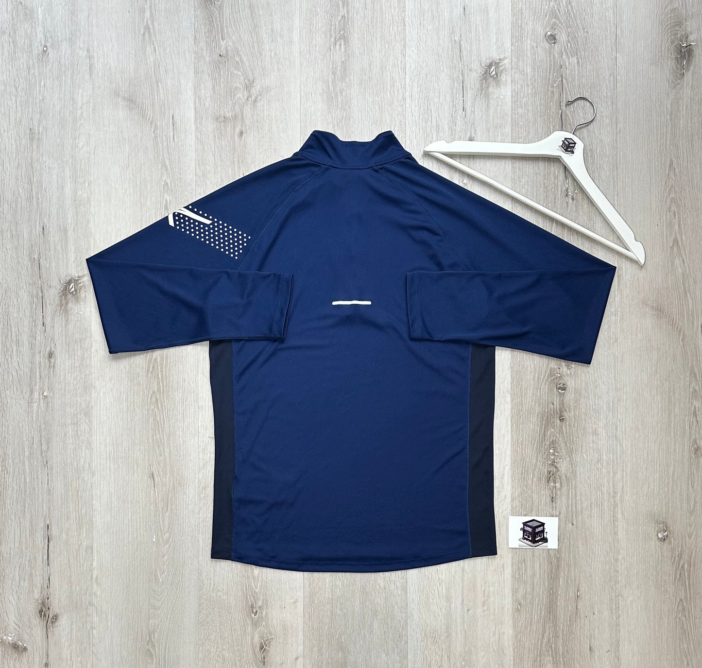 ASICS 1/4 ZIP TRACKSUIT NAVY SIZE SMALL/MEDIUM