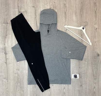 LULULEMON HOODIE TRACKSUIT GREY/BLACK SIZE MEDIUM