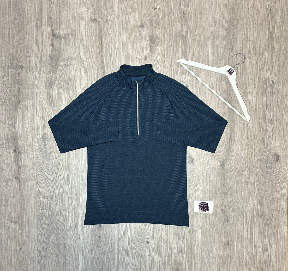 LULULEMON METAL VENT 1/4 ZIP TRACKSUIT NAVY/GREY SIZE SMALL