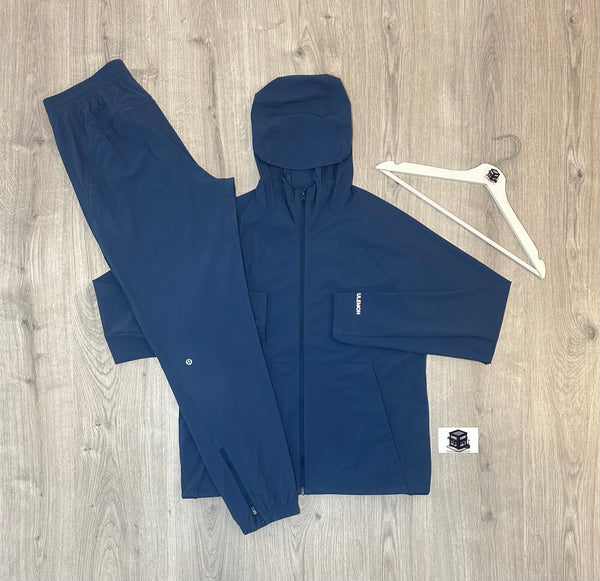 LULULEMON PACE BREAKER TRACKSUIT BLUE TWILL SIZE MEDIUM