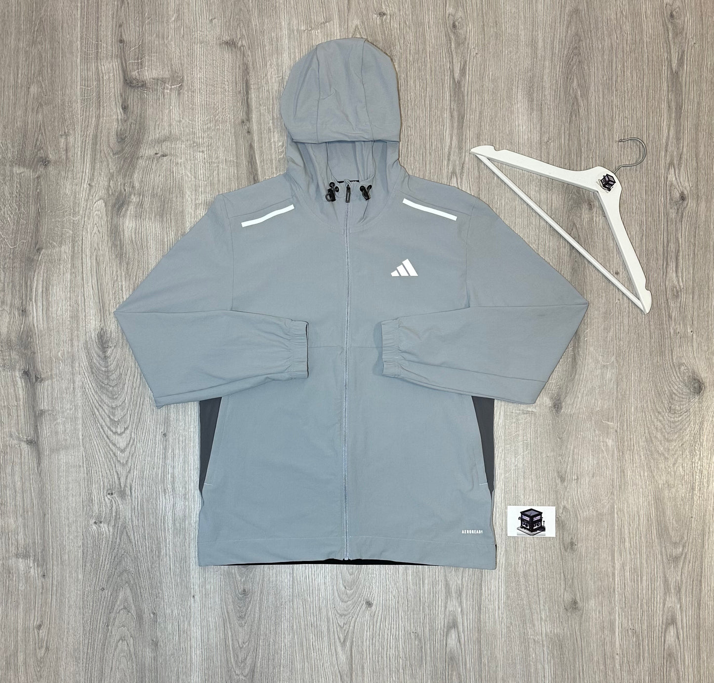 ADIDAS 3-PIECE TRACKSUIT GREY SIZE MEDIUM