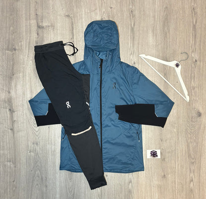 ON RUNNING TRACKSUIT BLUE/GREY SIZE MEDIUM