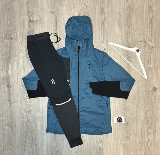 ON RUNNING TRACKSUIT BLUE/GREY SIZE MEDIUM