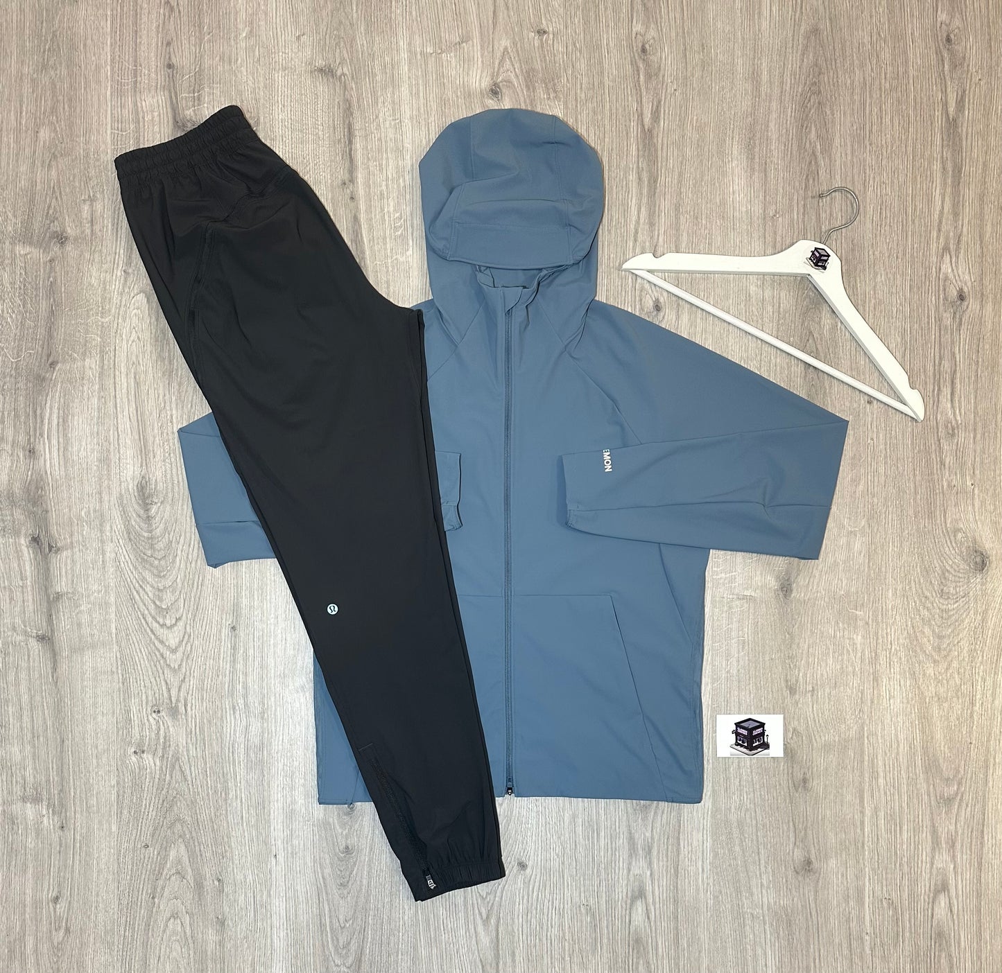 LULULEMON PACE BREAKER TRACKSUIT BLUE/GREY SIZE SMALL