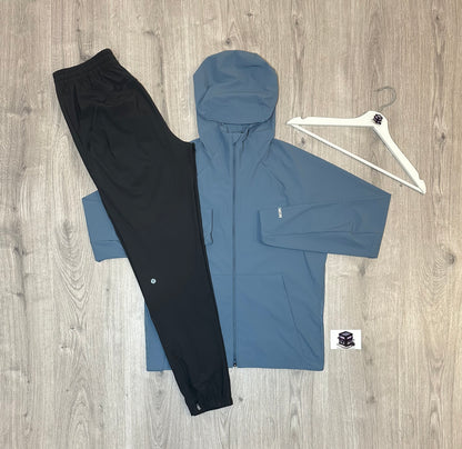 LULULEMON PACE BREAKER TRACKSUIT BLUE/GREY SIZE SMALL