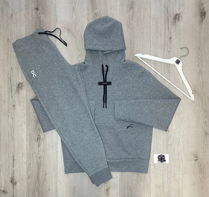 ON RUNNING FOCUS TECH TRACKSUIT STEEL GREY SIZE LARGE