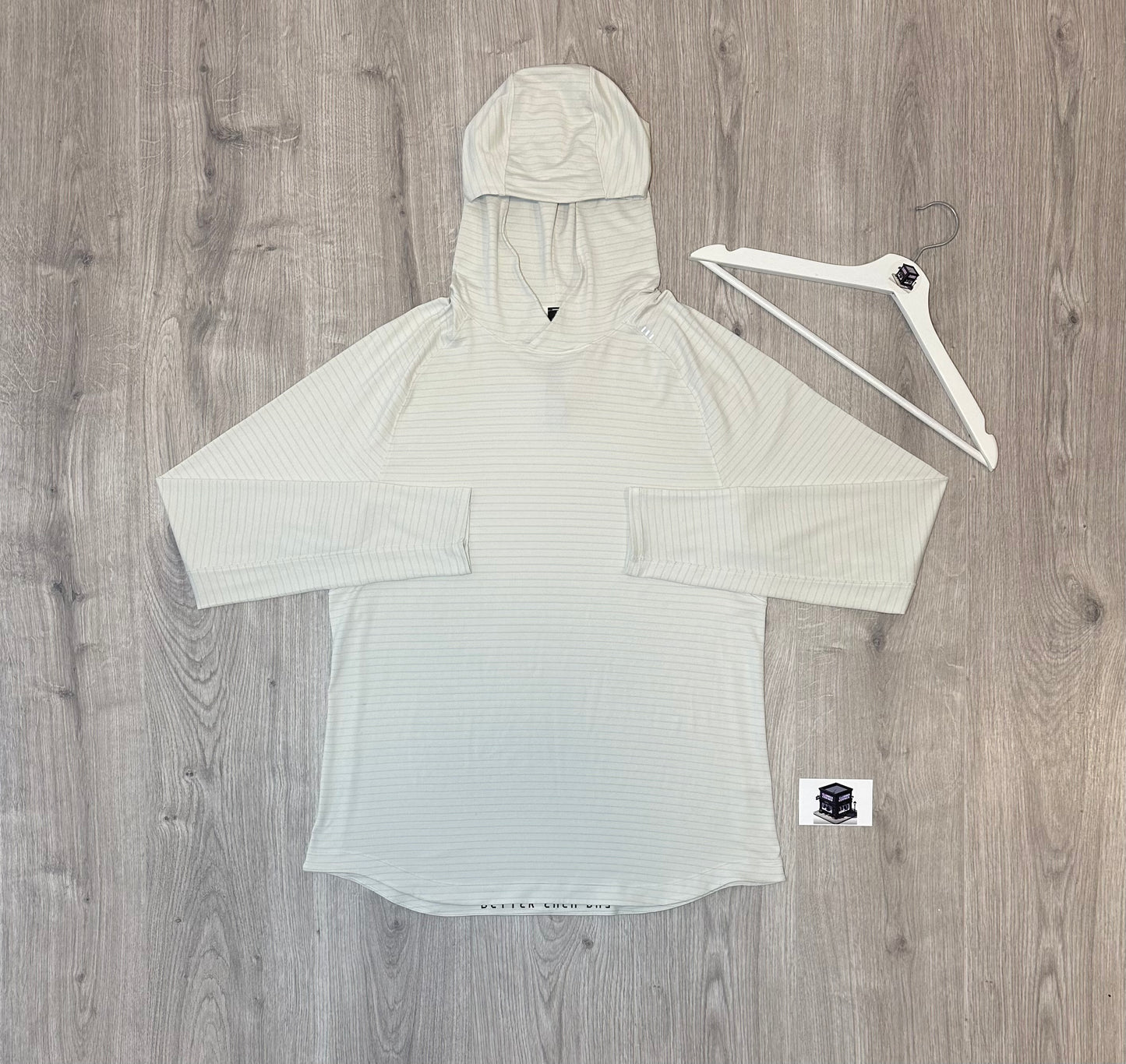 LULULEMON HOODIE TRACKSUIT WHITE/BLACK SIZE LARGE