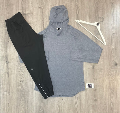 LULULEMON HOODIE TRACKSUIT BLUE/GREY SIZE LARGE