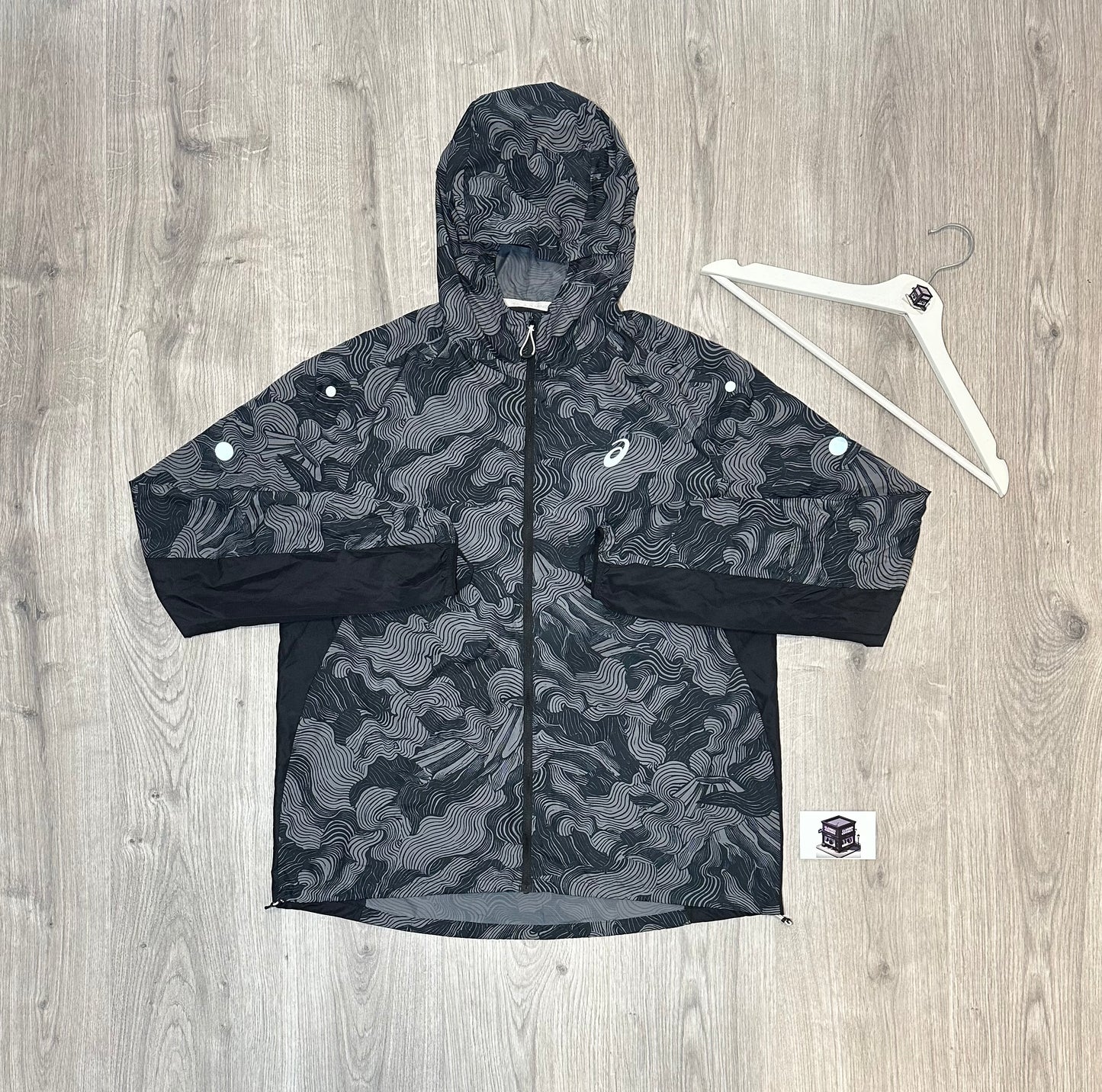 ASICS FUJITRAIL TRACKSUIT BLACK SIZE LARGE