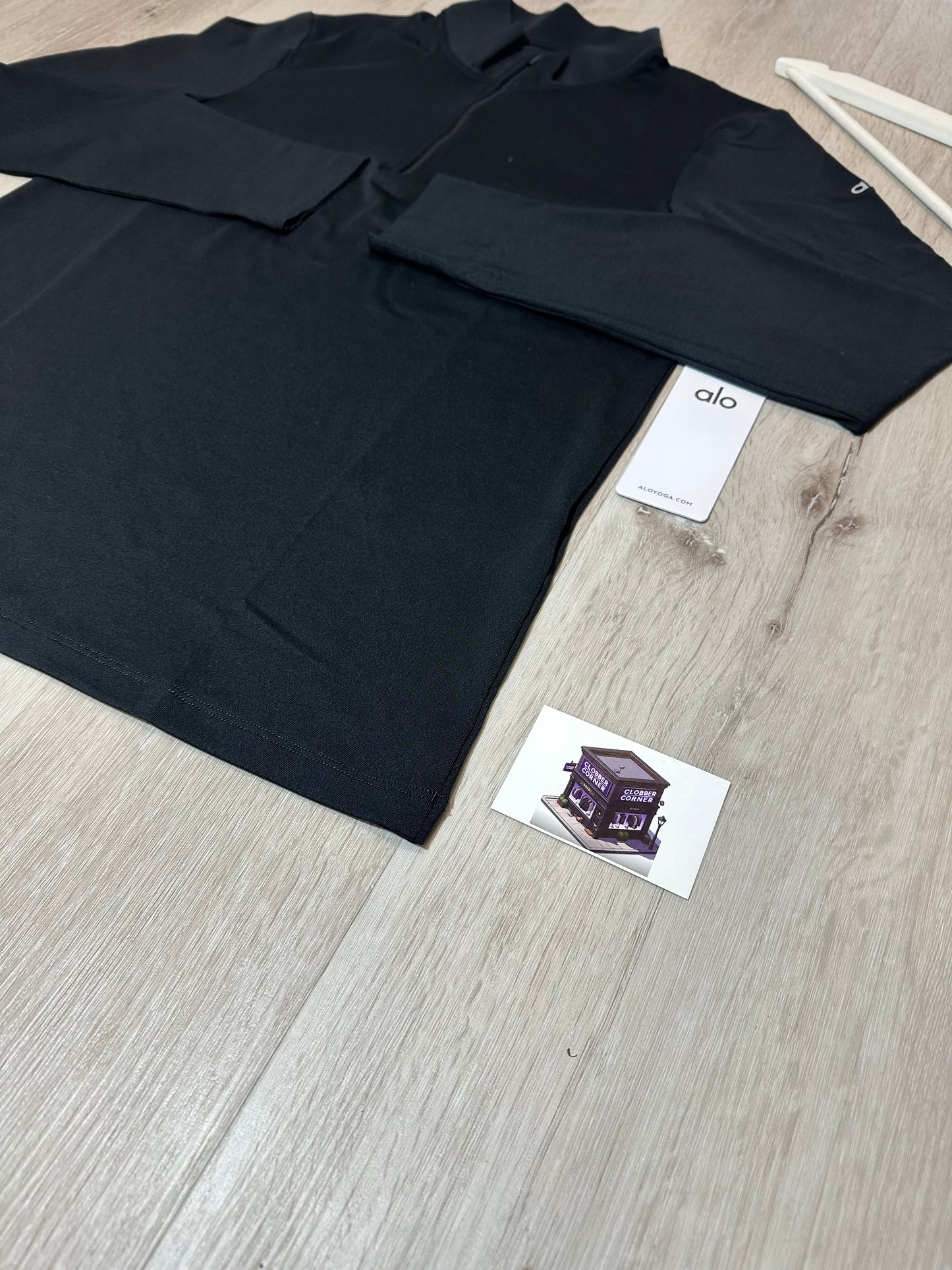 ALO CONQUER 1/4 ZIP REFORM LONG SLEEVE BLACK