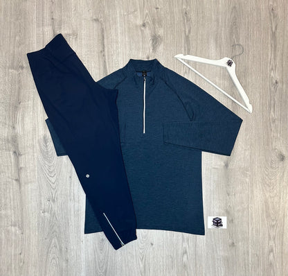 LULULEMON TRACKSUIT NAVY SIZE MEDIUM PANTS & LARGE TOP