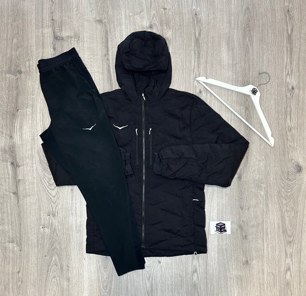 HOKA SKYFIL TRACKSUIT BLACK SIZE SMALL