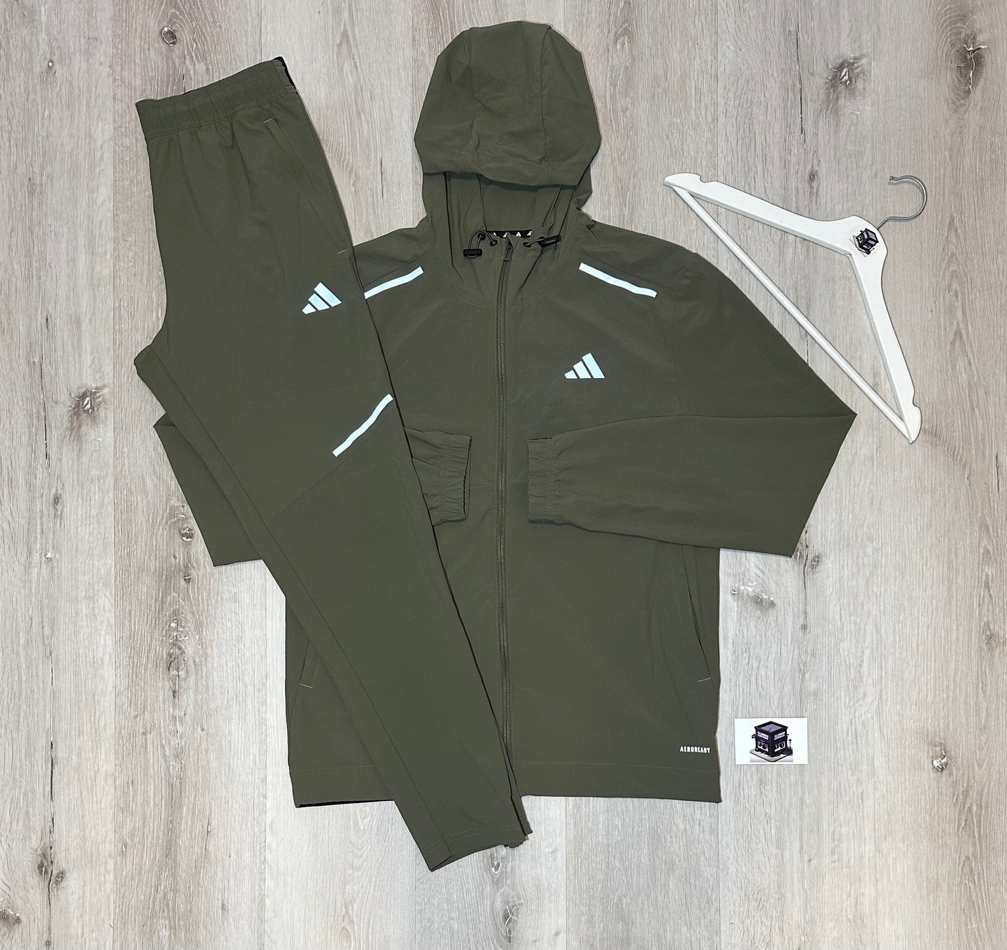 ADIDAS CLIMACOOL TRACKSUIT KHAKI SIZE SMALL