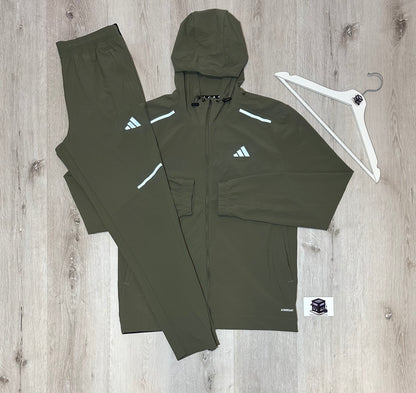 ADIDAS CLIMACOOL TRACKSUIT KHAKI SIZE SMALL