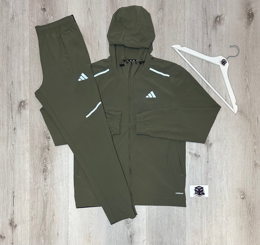 ADIDAS CLIMACOOL TRACKSUIT KHAKI SIZE SMALL