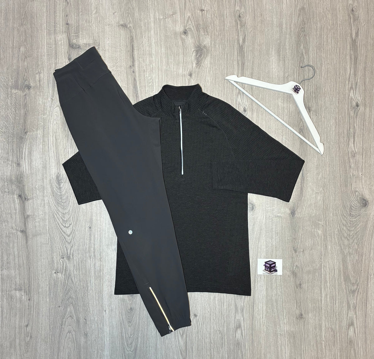 LULULEMON METAL VENT 1/4 ZIP TRACKSUIT GREY SIZE SMALL