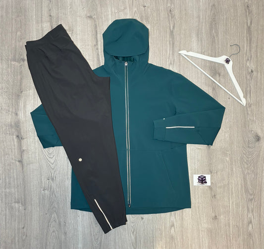 LULULEMON CROSS CHILL TRACKSUIT TEAL/GREY SIZE EXTRA LARGE