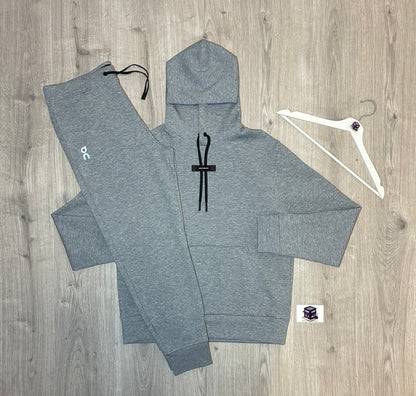 ON RUNNING FOCUS TECH TRACKSUIT STEEL GREY SIZE MEDIUM
