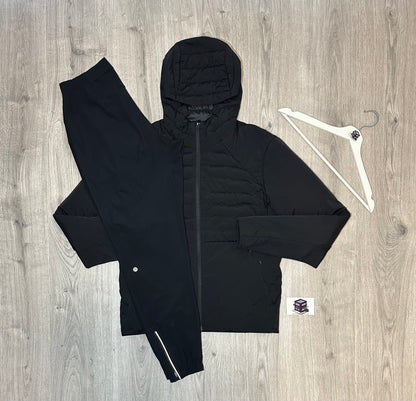 MEN’S LULULEMON DOWN FOR IT ALL TRACKSUIT BLACK SIZE SMALL PANTS & MEDIUM JACKET